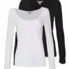 Anna Field 2 PACK - Langarmshirt - Black/white -Anna Field Geschäft 21e9652f2985435da297ef3f4e9c3b4a