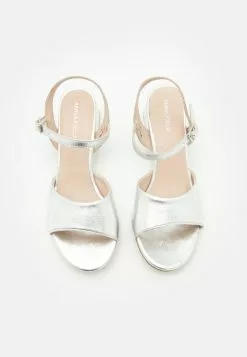 Anna Field LEATHER - Riemensandalette - Silver -Anna Field Geschäft 29394478c1ab4a9dad71a7bfa068ffc3