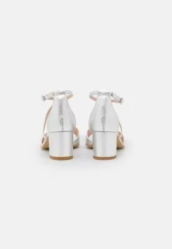 Anna Field LEATHER - Riemensandalette - Silver -Anna Field Geschäft 43b75bcc986d482cbc952e30c7bf7023