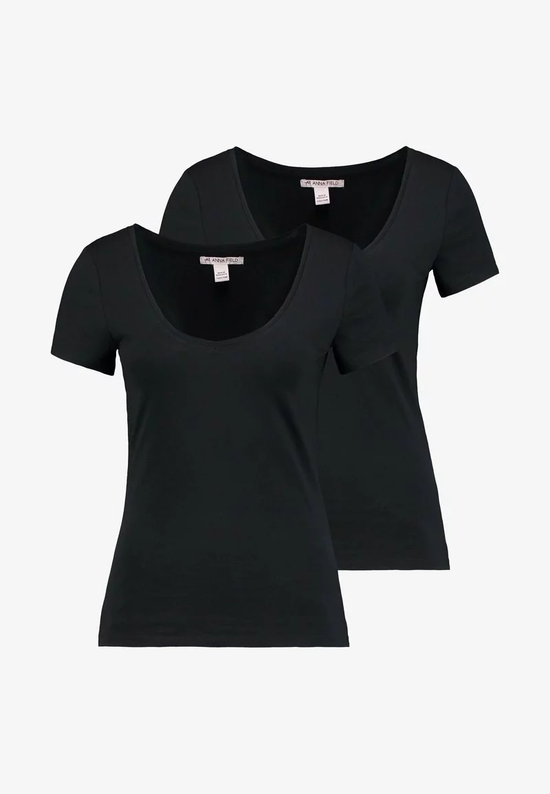 Anna Field 2 PACK - T-Shirt Basic - Black 6 Anna Field 2 PACK - T-Shirt Basic - Black – Bild 4