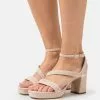 Anna Field Wide Fit LEATHER - High Heel Sandalette - Light Pink