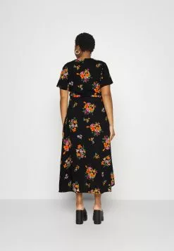 Anna Field Curvy WRAP DRESS HIGH LOW HEM - Freizeitkleid - Black -Anna Field Geschäft de12f0ef14d241e1b655b15c1d5dd52e