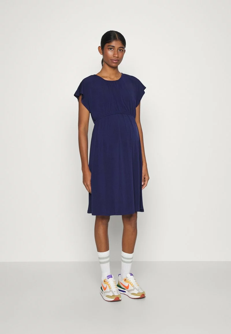 Anna Field MAMA FIT AND FLARE FLOWY DROPPED SHOULDER - Jerseykleid - Dark Blue 3 Anna Field MAMA FIT AND FLARE FLOWY DROPPED SHOULDER - Jerseykleid - Dark Blue